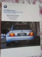 BMW M Coupe brochure 1998 Ed 2 UK market
