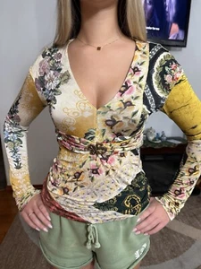 Roberto Cavalli top long sleeve M size 44 - Picture 1 of 7