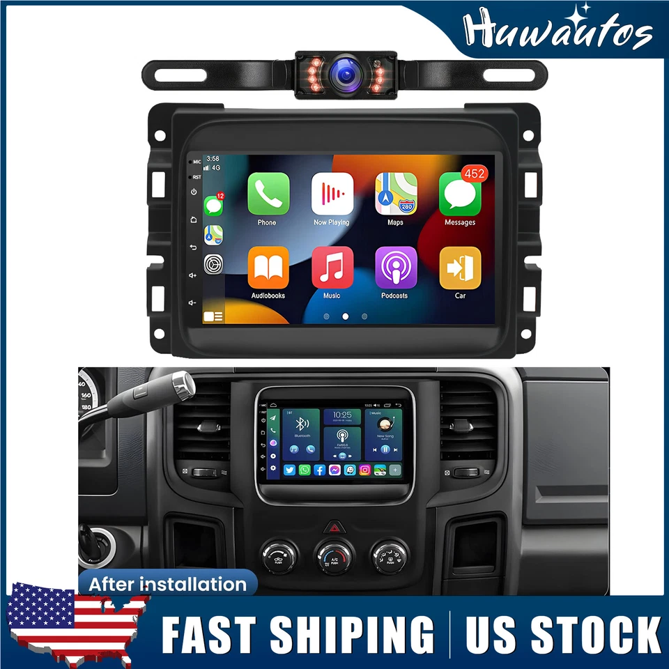 For 2013-18 Dodge Ram 1500 2500 3500 Android 13 Carplay Car Stereo Radio GPS BT Foto 1 de 4