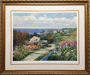 MING FENG ORIGINAL SIGNED LARGE LTD ED SERIGRAPH PRINT, "SEASIDE VISTA", 156/350 - Picture 1 of 24