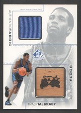 2000-01 SP Game Floor Basketball Authentic Fabric/Floor Combo #TMC Tracy McGrady