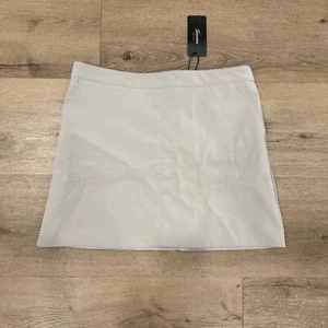 Rock Damen XL beige gerippt bequem Mini Taschen seitlicher Reißverschluss - Bild 1 von 12