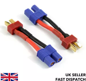 Adaptador conector/cable Deans macho a EC3 hembra 30 mm 14 AWG 3,5 mm - Imagen 1 de 4