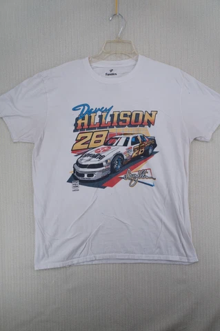 Fanatics Davey Allison NASCAR Shirt Mens Extra Large White Retro 28 Havoline Car Cover