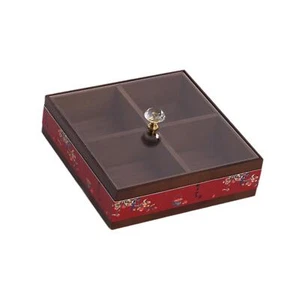 Dried Fruit Container Wooden Snack Box for Engagement Wedding Family Dinner - Picture 1 of 14