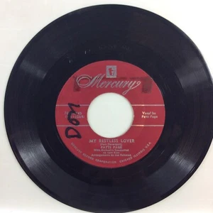 Patti Page 45 rpm Vinyl Record Cross Over The Bridge My Restless Lover Mercury - Picture 1 of 10