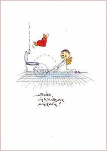 Heidemarie Brosien Lucky Angel Pictures Reproduction "Please Pee Sitting" - Picture 1 of 1