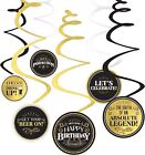 Assorted Better With Age Printed Spiral Hot-Stamped Paper Decorations With Cutou