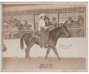 1967 George Axt Photo Martha Stuart on Panchita Gal Ft Worth Fat Stock Show 8x10 - Picture 1 of 2