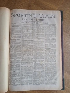 The Sporting Times Bound 1881 The Pink Un Vigilant & Wizard Full Year Newspaper - Picture 1 of 15