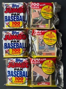1987 Topps Baseball Jumbo Pack Mattingly, Gooden, Joyner all on front showing - Picture 1 of 11