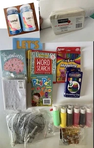 Large Lot Of Children’s Kids Art Craft Supplies Travel Clay Sun Catchers Puzzles - Picture 1 of 6