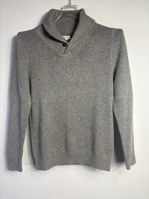 Suéter Sonoma Para Hombre Talla Pequeña Gris Cuello Chal Grande Mezcla Algodón/Lana Foto 1 de 4