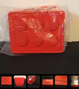 NEW Old Stock LEGO RED ๐ฅ 2001 Tin Lunch Box Storage Container Rare Collectible - Picture 1 of 12