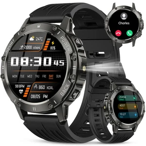 Tikland Military Smart Watch for Men Answer/Make Call for Android iPhone, 1.39" - Picture 1 of 7