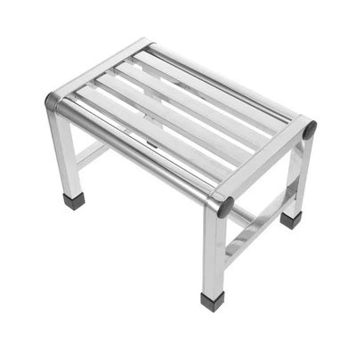  Duschbank - Spa-Bank Sitzhocker Edelstahl Fußstütze Rasierhocker Mit - Bild 1 von 4