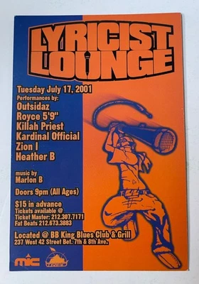 LYRICIST LOUNGE ( OUYSIDAZ FEAT. EMINEM , ROYCE 5'9'' At BB KING NYC FLYER - Image 1 of 2