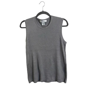 Chaus Silk Blend Gray Tank Top Medium - Picture 1 of 4