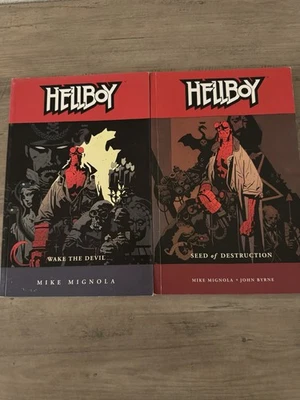 #5D Hellboy Seed of Destruction And Wake the Devil Lot of 2 Graphic Novels - Image 1 of 3