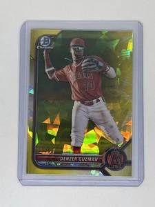 2022 Bowman Chrome Draft Sapphire Denzer Guzman BDC-20 Yellow 23/99 Angels - Picture 1 of 2