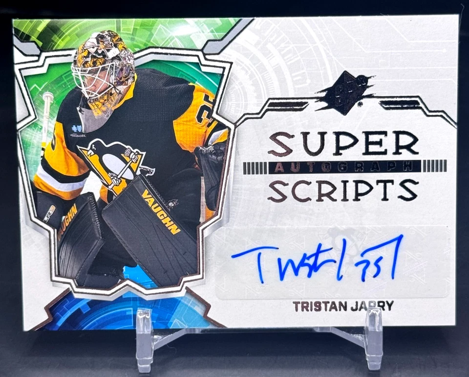 2022-23 Upper Deck SPx - Tristan Jarry #SS-TJ -  Super scripts Auto - Image 1 of 2