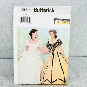Butterick 6693 Plus Size Civil War Southern Belle Costume Misses 18 22 Pattern - Picture 1 of 5