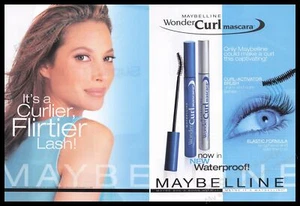Maybelline Cosmetics Christy Turlington 1990s Print Advertisement (2 pages) 1999 - Picture 1 of 1