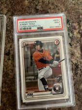Jeremy Pena 2020 Bowman Paper Prospects Baseball Rookie Card #BP61 Graded PSA 9