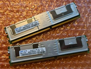 2GB 2x 1GB Samsung M395T2953EZ4-CE65 2RX8 PC2-5300F 667 MHZ ECC Server Memory - Picture 1 of 2