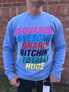Nueva Sudadera Auténtica Dsquared2 Azul Cielo, Talla XL - Imagen 1 de 6
