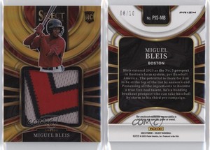 2023 Panini Select Rookie Jumbo Swatch Gold Prizm /10 Miguel Bleis #PJS-58
