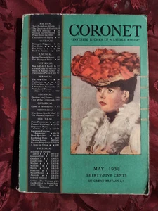CORONET May 1938 C. S. FORESTER WILLIAM MARCH HAVELOCK ELLIS VICTOR STUYVAERT - Picture 1 of 1