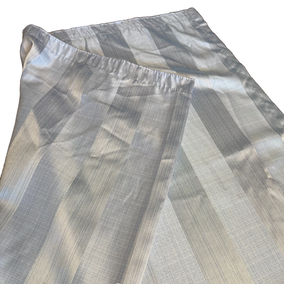 Shower Curtain Fabric Light Blue Stripe Monochromatic JC Penney Home 72" x 70" - Image 1 of 4