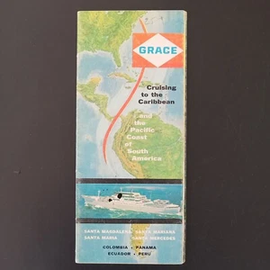 SANTA MAGDALENA MARIANA MARIA MERCEDES Grace Line Cruise Brochure Deck Plan 1964 - Picture 1 of 11