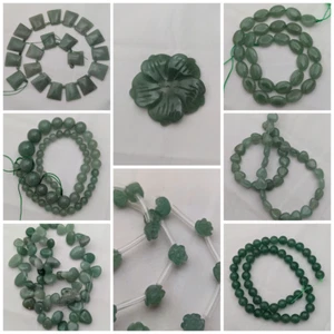 Green Aventurine Gemstone Beads, Choose Your Shape - Picture 1 of 19