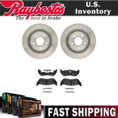 Kit de rotores de freno traseros pastillas de freno de cerámica y herrajes para Jeep TJ 2003 Foto 1 de 4