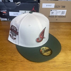 New Era 59fifty 7 3/8 Cleveland Indians White Inaugural Season *RARE* 💲8️⃣0️⃣ - Picture 1 of 5