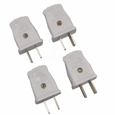 4x Adjustable 2Pin 250V/10A AU/US Plug Rewirable Power Cord Connector DIY Unit - Image 1 of 4