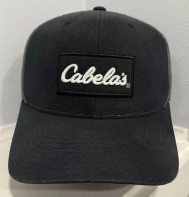 Cabela's Mesh Snapback Trucker Hat Black/Gray - Image 1 of 4