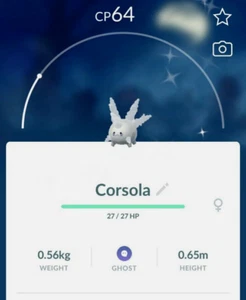 !!! Pokémon GO SHINY GALARIAN CORSOLA Trade Galar Corasonn Schillernd Tausch !!! - Bild 1 von 2