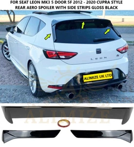 Für 2012+ SEAT LEON FR CUPRA MK3 5F 5DR SPORT HINTEN KOFFERRAUM SPOILER LIPPENFLÜGEL - Bild 1 von 8