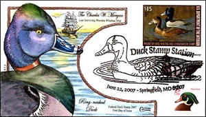 Scott RW74 $15.00 2007 Duck Stamp Collins Hand Painted FDC - Picture 1 of 2