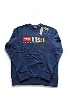 Felpa Diesel Girk City Uomo Media in Blu Navy Stampa Grafica Prezzo di acquisto £115 nuova con etichette - Foto 1 di 7