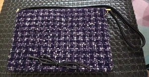 Kate Spade Purple Tweed Shoulder Bag. Excellent condition with leather details - Picture 1 of 12