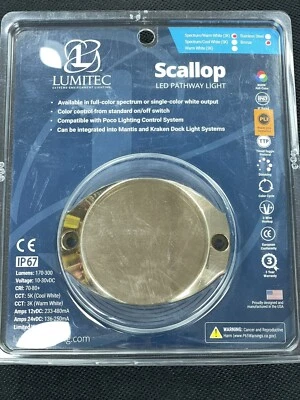 Lumitec 101628 Scallop Pathway Light Spectrum 10-30Vdc carcaça de bronze **NOVO** - Imagem 1 de 3