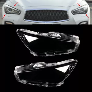 Front Left Right Headlight Headlamp Lens Cover Fit For Infiniti Q50 2014-2021 - Bild 1 von 6