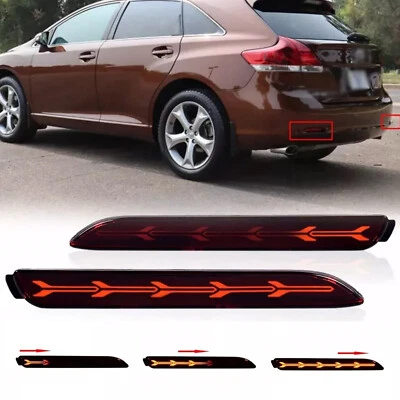 LED Rear Bumper Reflector Light Turn Signal Brake Lamp for Toyota Venza 2009-15 - Image 1 of 4