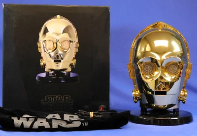 STAR WARS C-3PO ALTO-FALANTE BLUETOOTH POR ACW 2017 RARO CAPACETE CABEÇA FUNCIONA - Imagem 1 de 4