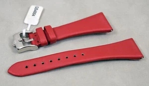 NEW Glam Rock Red Fabric & Leather 22mm Watch Band Bracelet Strap GS4004 - Picture 1 of 2