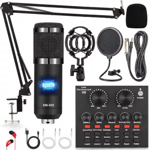 Podcast Equipment Bundle, Audio Interface with Voice Changer and BM800 Condenser - Picture 1 of 6